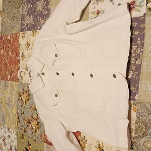 White Stretch Jean Jacket.